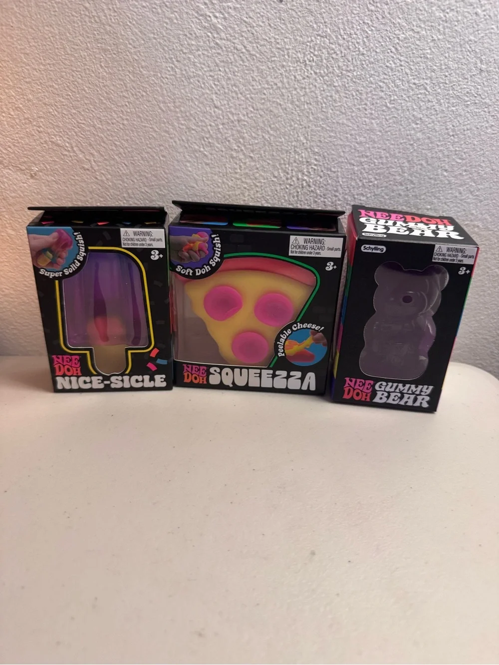 Nee Doh Squeezza & Gummy Series Sensory Toy Set — Purple & Pink